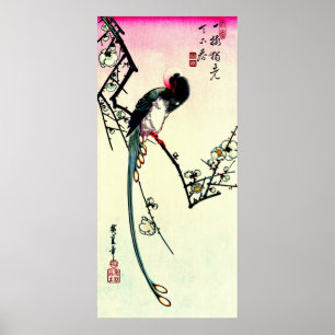 Plum Blossoms and Long-tailed Magpie 1844 Poster