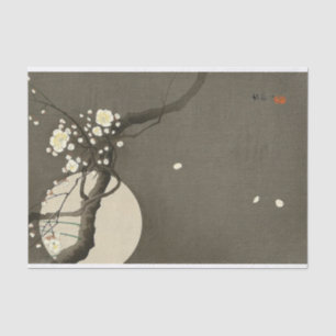 Plum Blossoms at Night by Ohara Koson Elegant Tissue Paper