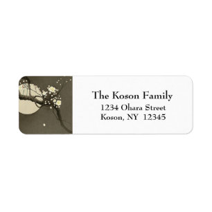 Plum Blossoms at Night by Ohara Koson Vintage