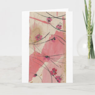 Plum Blossoms Long Blank Card