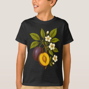 Plum Botanical Fruit Graphic Orchard Farm Nature A T-Shirt