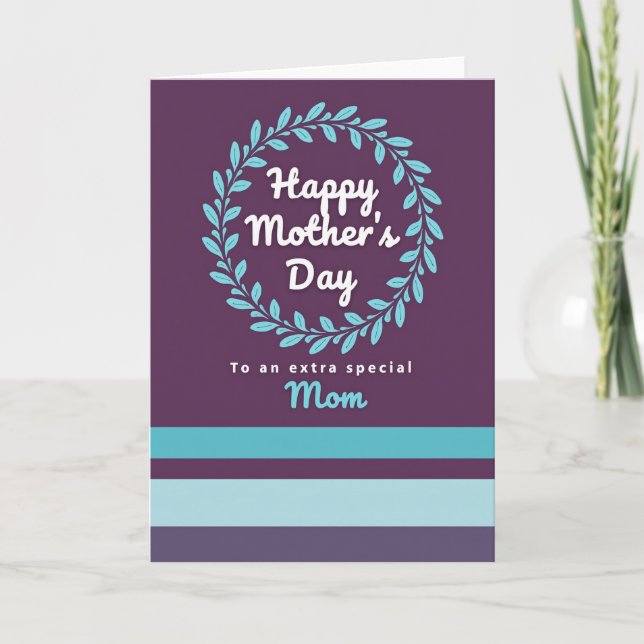 Plum Botanical Mum Card (Front)