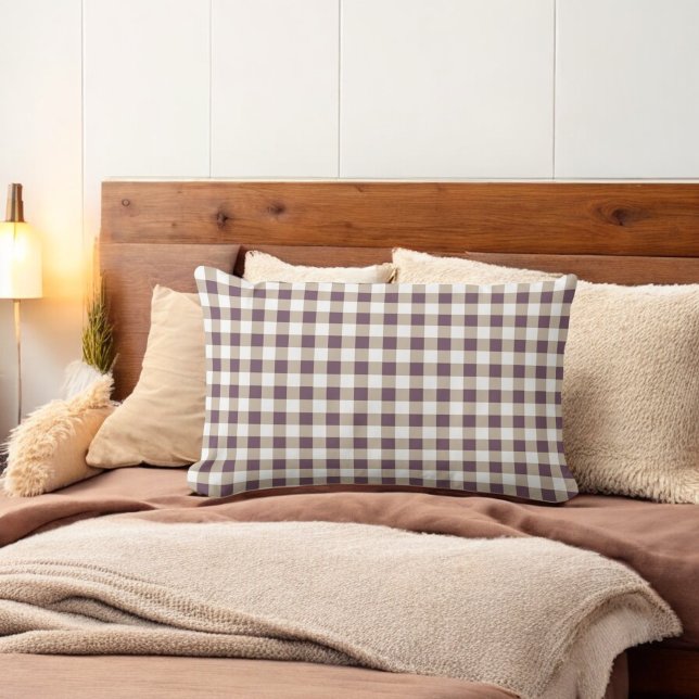 Plum Buffalo Plaid Holiday Lumbar Cushion (Creator Uploaded)