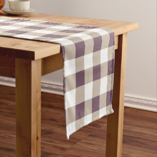 Plum Buffalo Plaid Holiday Short Table Runner