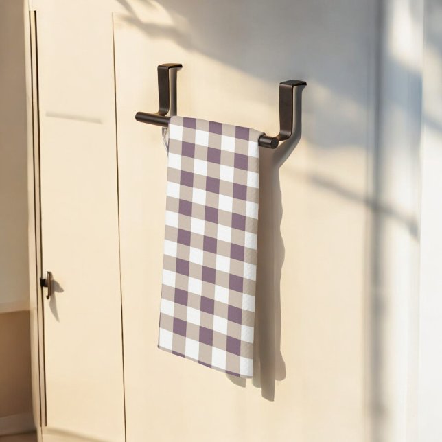 Plum Buffalo Plaid Kitchen Towel for Home Decor (Creator Uploaded)