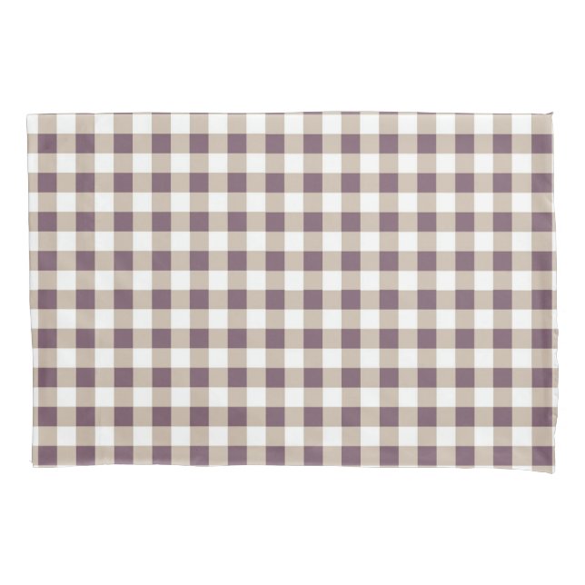 Plum Buffalo Plaid Pillow Case for Stylish Decor (Front)