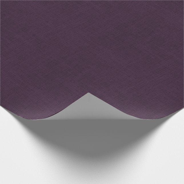 Plum Burlap Texture Wrapping Paper (Corner)