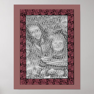 Plum Celtic Design Frame Create Your Own Photo  Poster