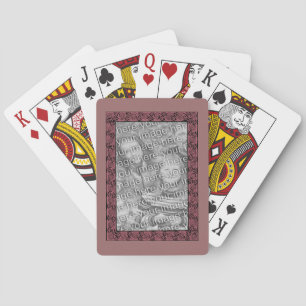 Plum Celtic Design Frame Photo Template   Playing Cards
