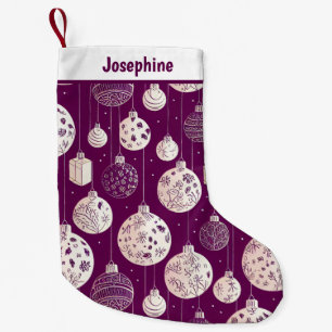 Plum Christmas Ornaments Small Christmas Stocking