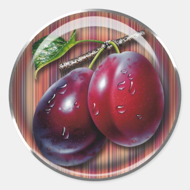 Plum Classic Round Sticker (Front)