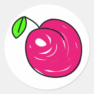 Plum Classic Round Sticker