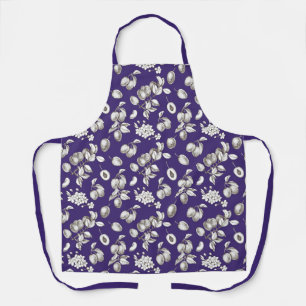 Plum Colour & Blossom Apron