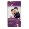Plum Coral Floral Photo Wedding Labels