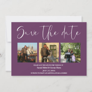 Plum Couple Photos Wedding Save the date