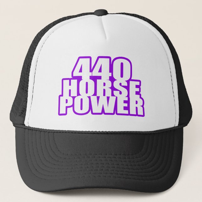 plum crazy 440 mopar trucker hat (Front)
