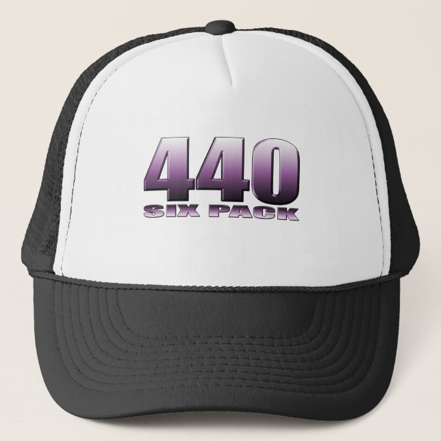 plum crazy purple mopar trucker hat (Front)