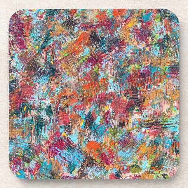 Plum Crazy Set of 6 Coasters (Front)