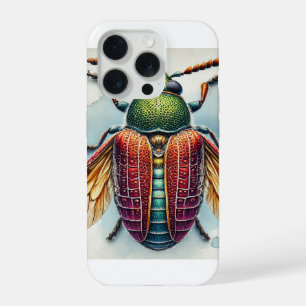 Plum Curculio Dorsal View 020924IREF212 - Watercol iPhone 15 Pro Case