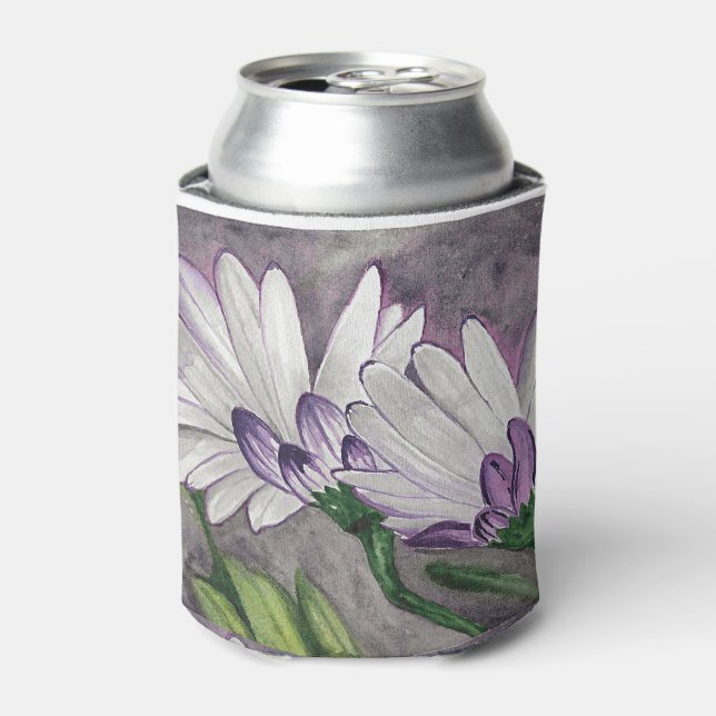 Plum daisy flowers can cooler (Can Front)