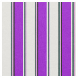 Plum, Dark Slate Grey, White, Dark Violet & Black Fabric