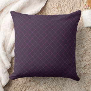 Plum Diamond Texture Cushion