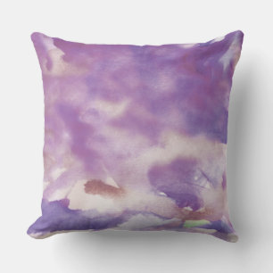 PLUM DONE WATERCOLOR Retro DESIGN Throw Pillow
