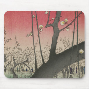 Plum Estate Japanese Edo Woodblock Plum Mouse Mat