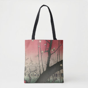 Plum Estate Japanese Edo Woodblock Plum Tote Bag
