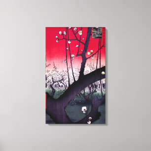 Plum Estate Kameido, Hiroshige Ando Canvas Print