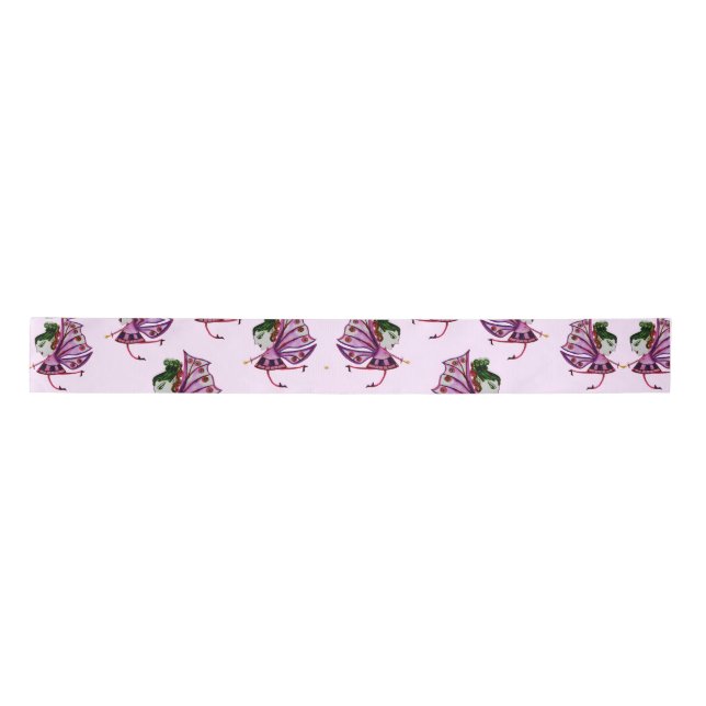 plum fairy Wrapping Paper Satin Ribbon (Front)