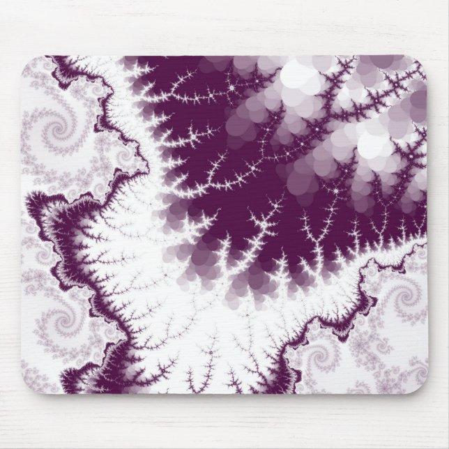Plum Feathered Star Mousepad (Front)