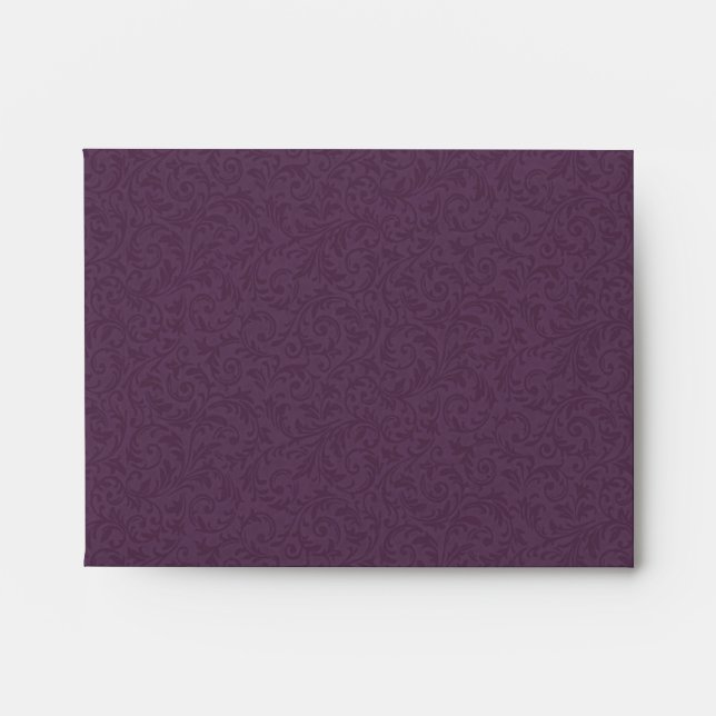 Plum Filigree Envelope - A2 Note (Front)