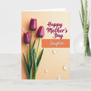 Plum Floral Mothers Day Card