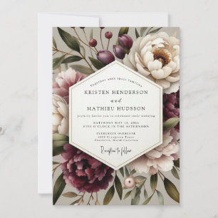 Plum Floral Whisper Wedding Invitation