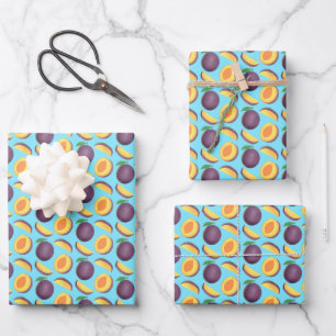 Plum Fruit Wrapping Paper Sheet