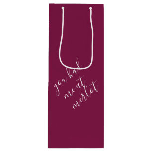 Plum Funny Wine Pun Wine Gift Bag