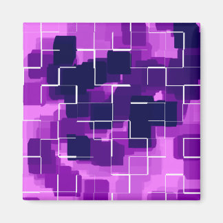 "Plum" Geometric Art Magnet