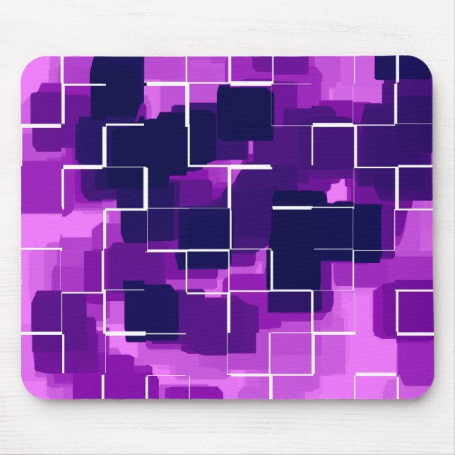 "Plum" Geometric Art Mouse Mat (Front)