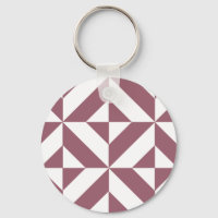 Plum Geometric Deco Cube Pattern