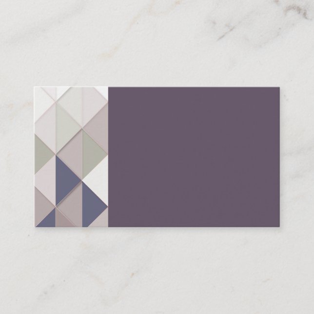 Plum Geometric Diamond Business Cards (Front)