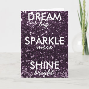 Plum Glitter Dream Sparkle Shine Card