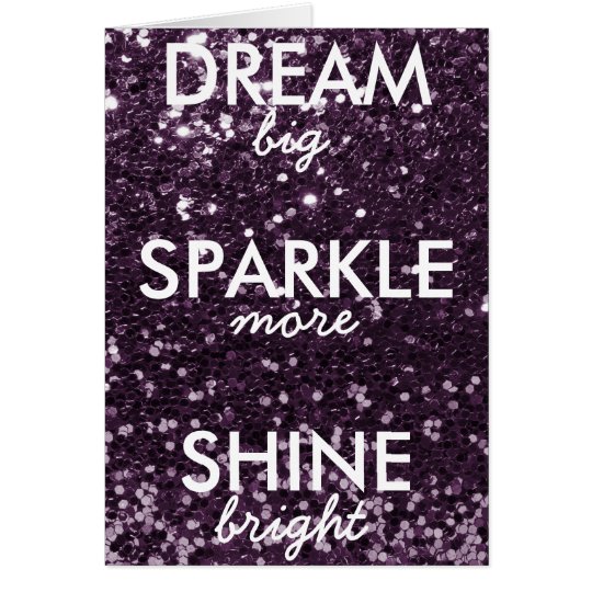 Plum Glitter Dream Sparkle Shine Card