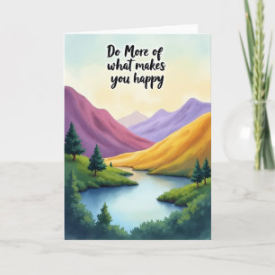 Plum Gold Birthday Card