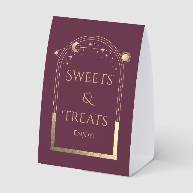 Plum Gold Celestial Sweets & Treats Wedding (Back)