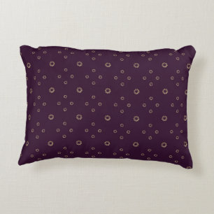 Plum   Golden Zinnia Sun Decorative Cushion