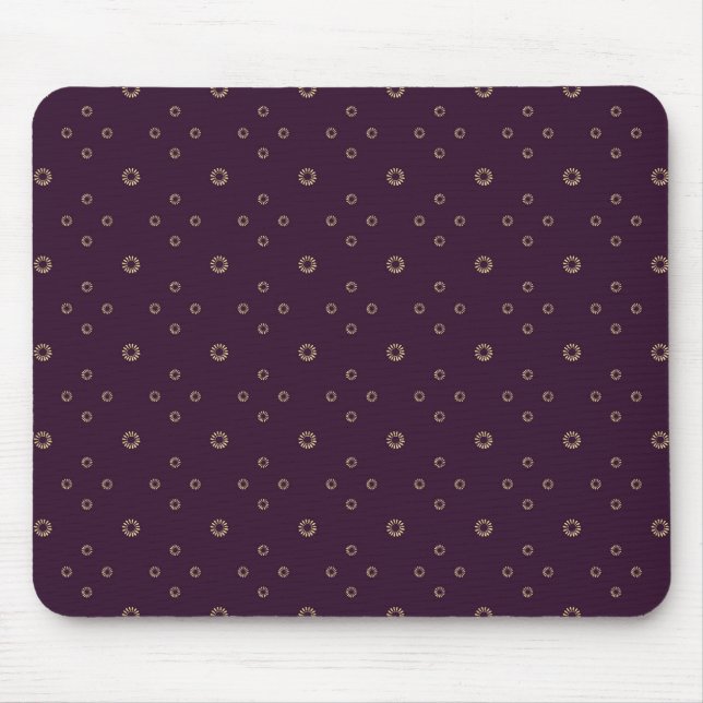 Plum | Golden Zinnia Sun Mouse Mat (Front)