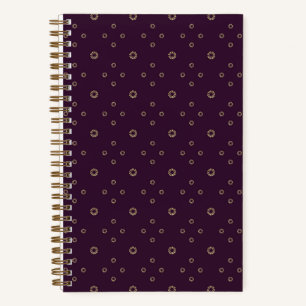 Plum Golden Zinnia Sun Notebook