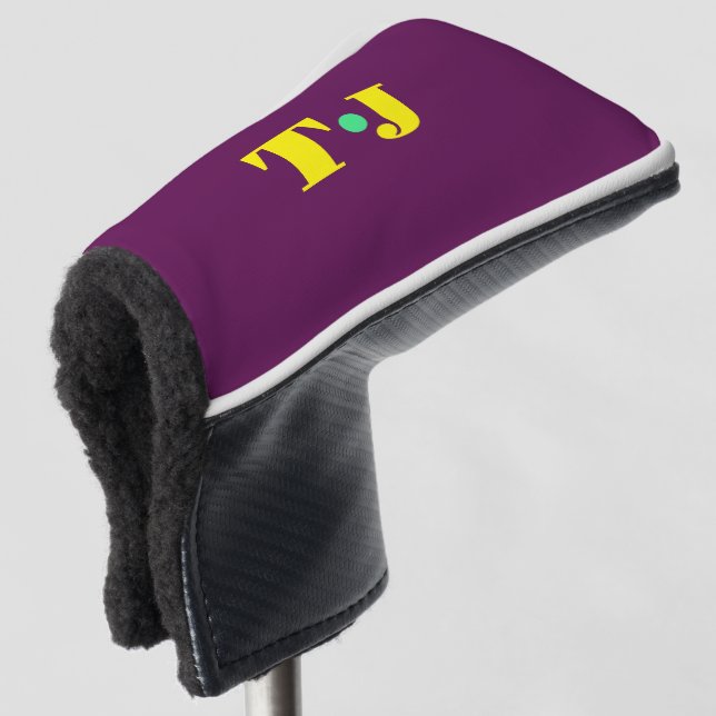Plum Golf Head Cover (3/4 Front)