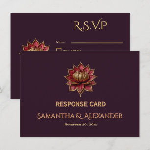 Plum Gothic Wedding Details RSVP Enclosure Card